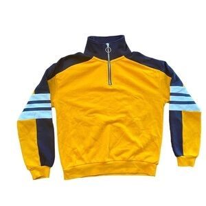 2/$15 Garage Half Zip Mustard Sweatshirt XS